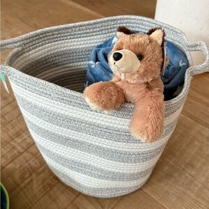Kids Stuffed Animal, Star Blanket & Toy Storage Basket bundle!